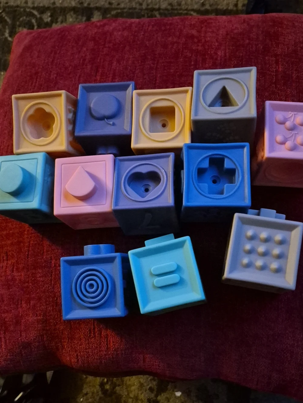 Baby Blocks Set, Colorful Stackable 12 Pieces